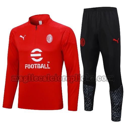 tute calcio bambino ac milan 2023 2024 completo rosso