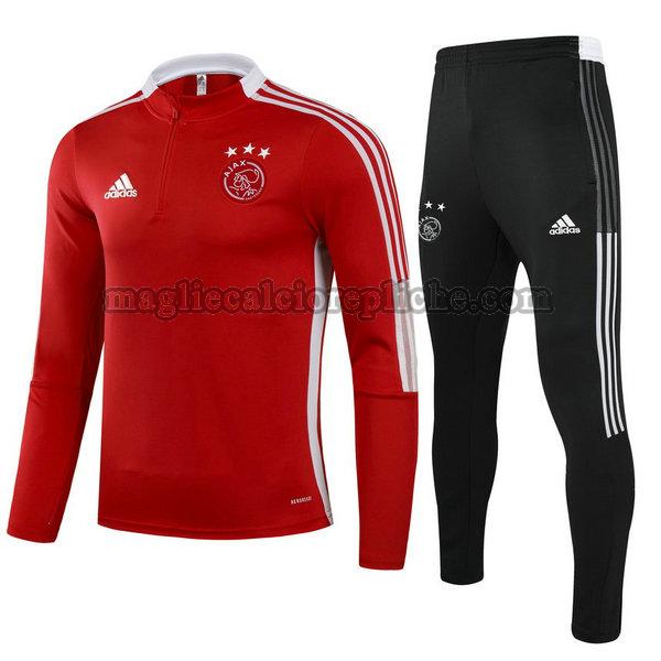 tute calcio bambino ajax 2021 22 completo rosso