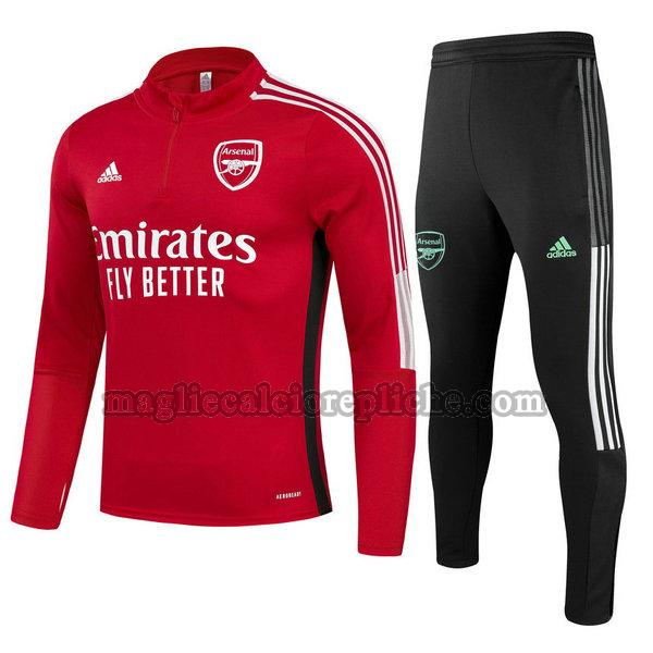 tute calcio bambino arsenal 2021 22 completo rosso