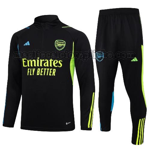 tute calcio bambino arsenal 2023 24 completo nero