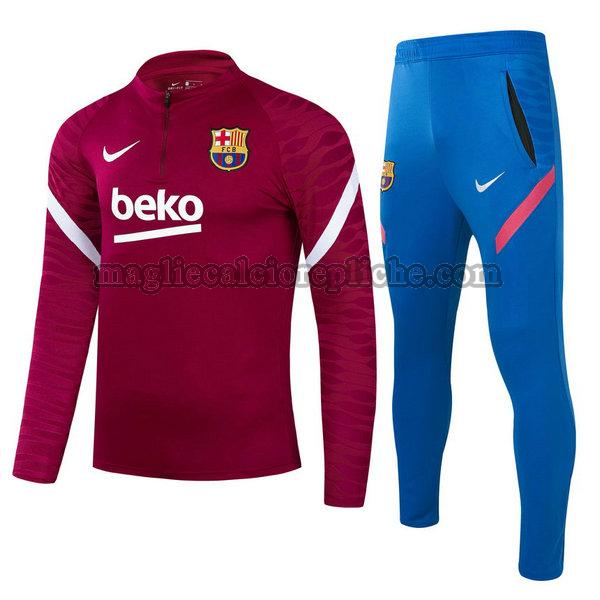 tute calcio bambino barcellona 2021 2022 completo rosso