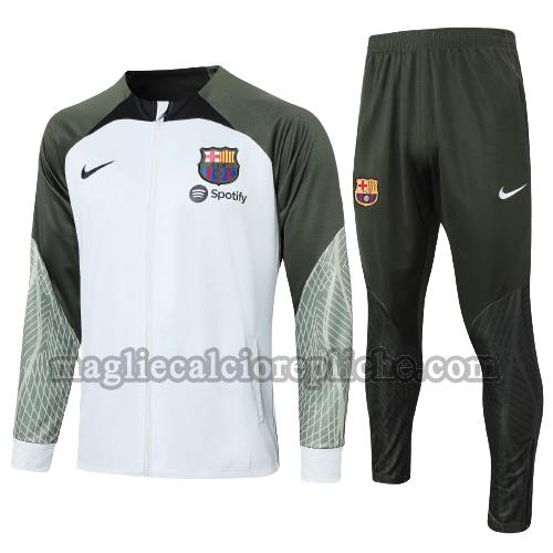 tute calcio bambino barcellona 2023 2024 completo grigio verde