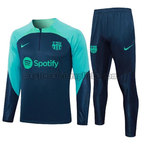 tute calcio bambino barcellona 2023 2024 completo verde blu