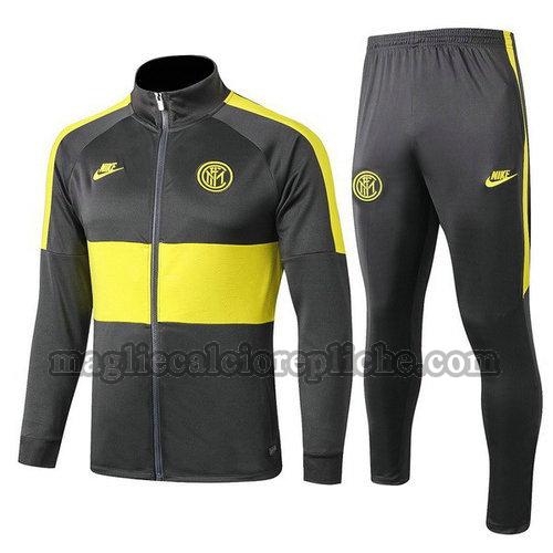 tute calcio bambino inter 2019-2020 grigio giallo