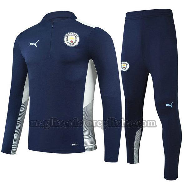 tute calcio bambino manchester city 2021 2022 completo blu