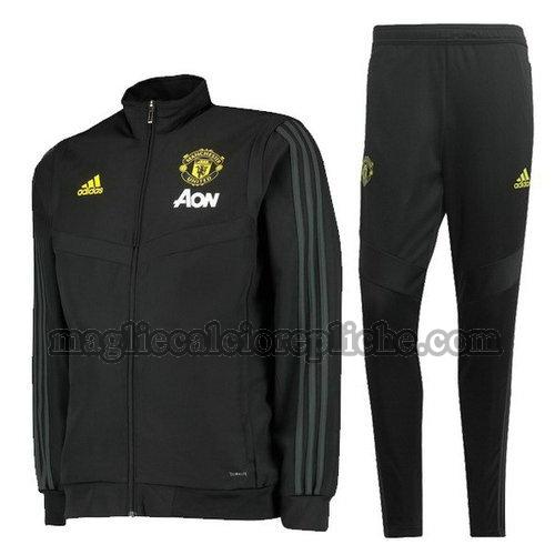 tute calcio bambino manchester united 2019-2020 nero giallo