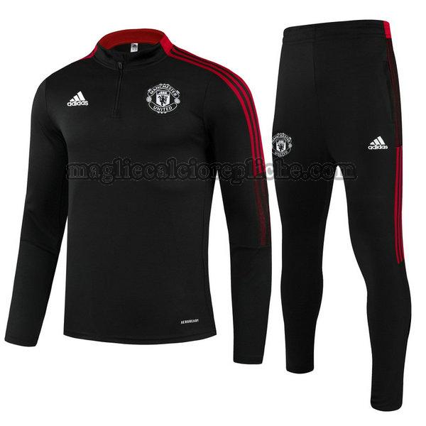 tute calcio bambino manchester united 2021 22 completo nero