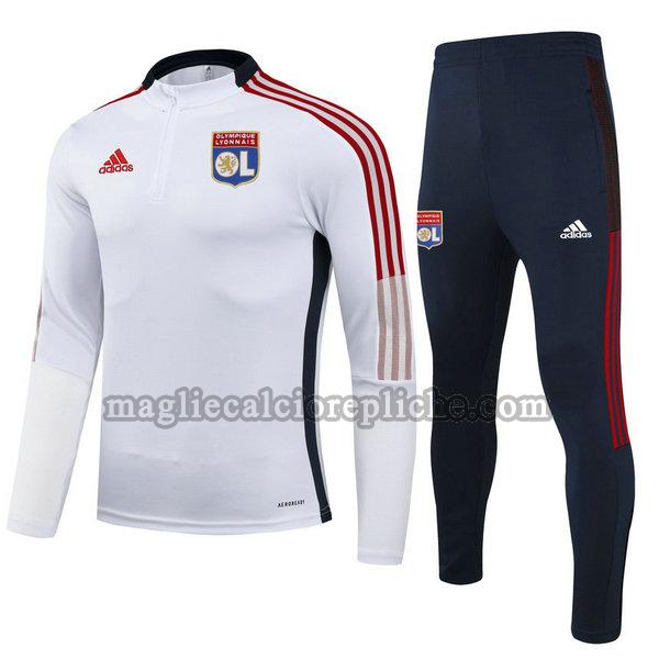 tute calcio bambino olympique lyon 2021 2022 completo bianco