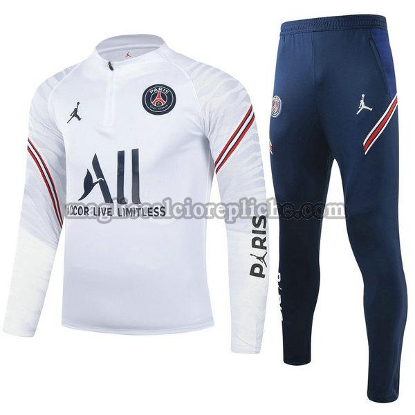 tute calcio bambino psg 2021 22 completo bianco