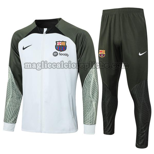 tute calcio barcellona 2023 24 completo bianco verde