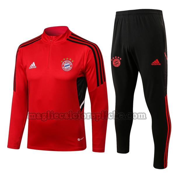 tute calcio bayern münchen 2022 23 completo rosso