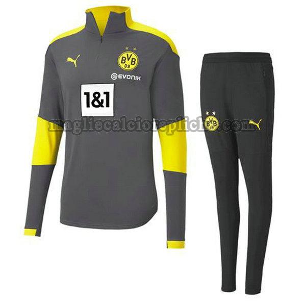 tute calcio borussia dortmund 2020-2021 completo grigio