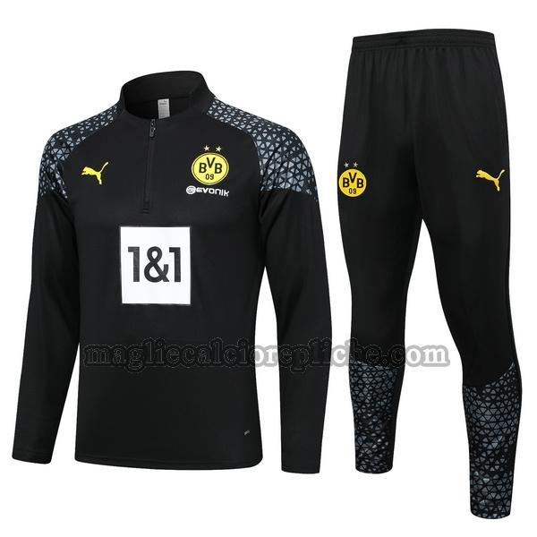 tute calcio borussia dortmund 2023 24 completo nero