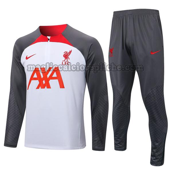 tute calcio liverpool 2022 23 completo bianco grigio