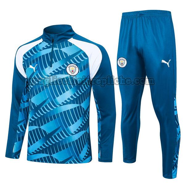 tute calcio manchester city 2023 2024 completo blu bianco