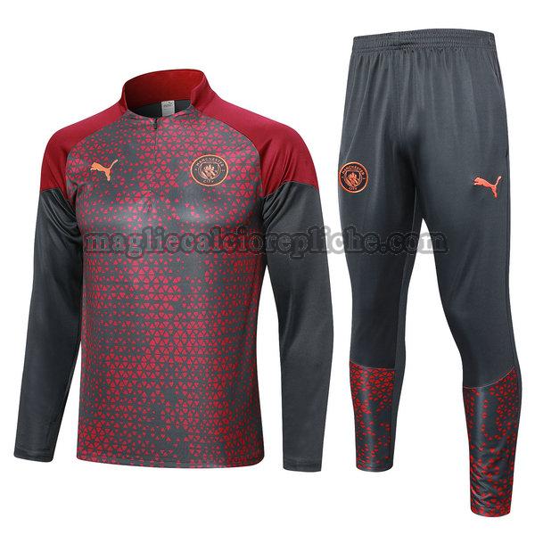 tute calcio manchester city 2023 2024 completo rosso grigio