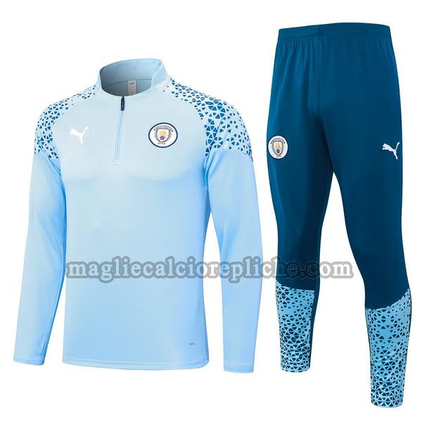 tute calcio manchester city 23 24 completo blu