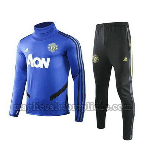 tute calcio manchester united 19-20 blu nero giallo