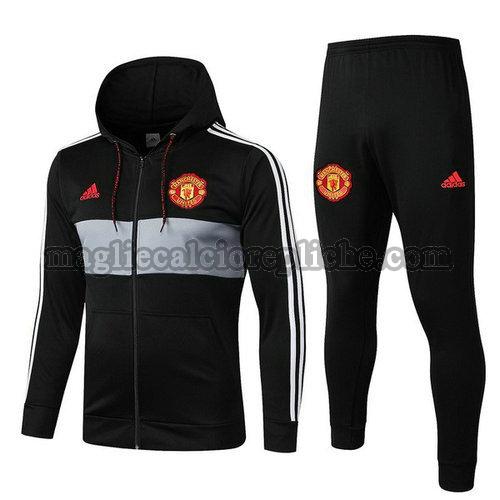 tute calcio manchester united 2020 nero rosso grigio