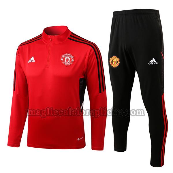 tute calcio manchester united 2022 2203 completo rosso