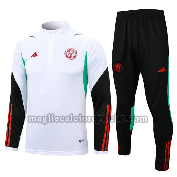 tute calcio manchester united 2023 2024 completo bianco nero