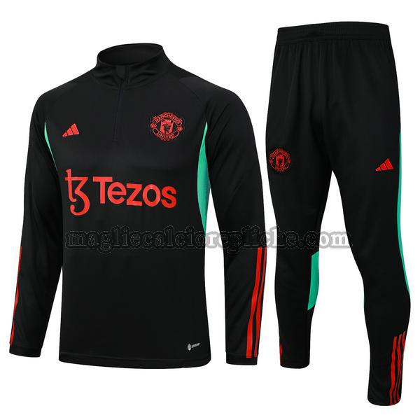 tute calcio manchester united 2023 2024 completo nero