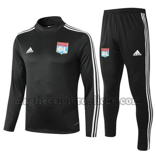 tute calcio olympique lyon 2019 2020 nero bianco