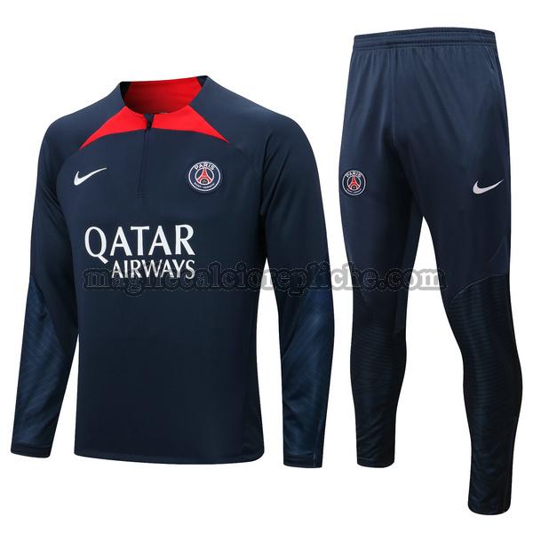 tute calcio psg 2022 2023 completo nero rosso