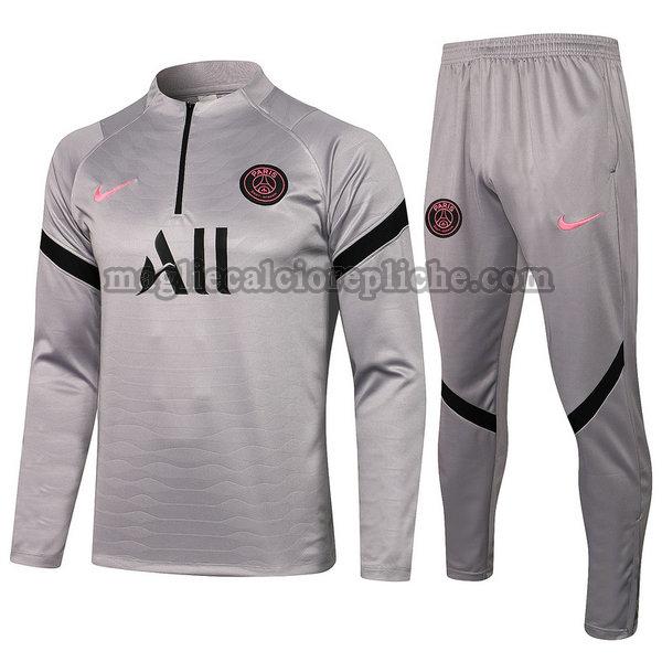 tute calcio psg 21 22 completo grigio