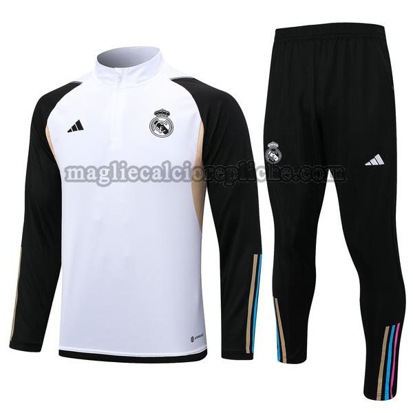 tute calcio real madrid 2023 24 completo bianco nero