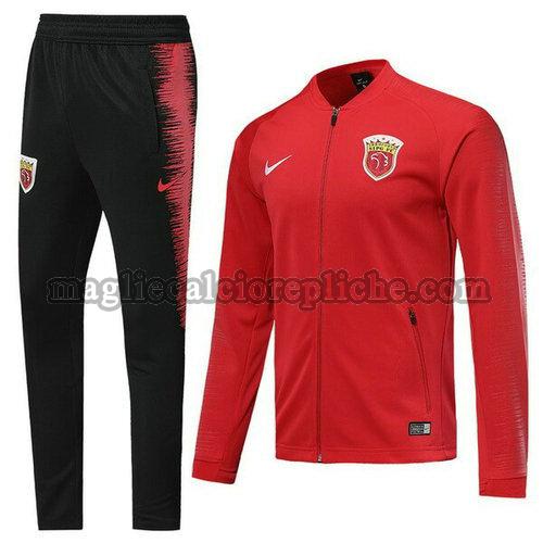 tute calcio shanghai sipg 2019-2020 rosso nero