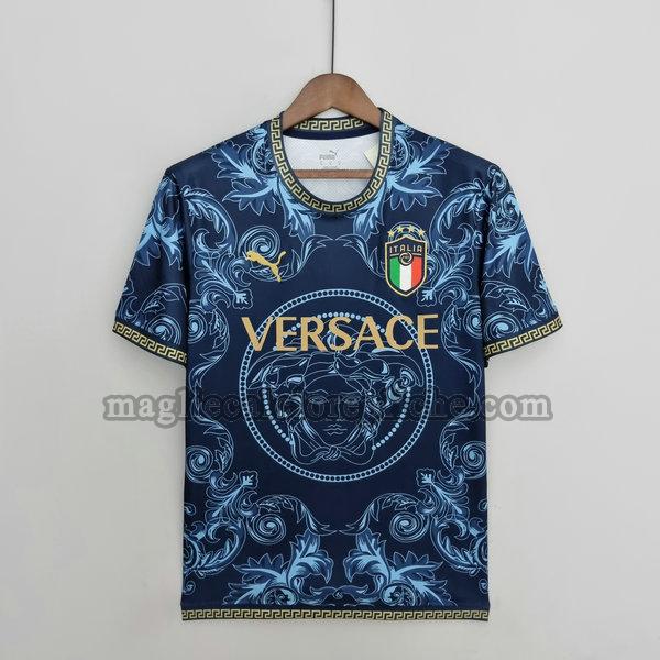 versace magliette calcio italia 2022 blu