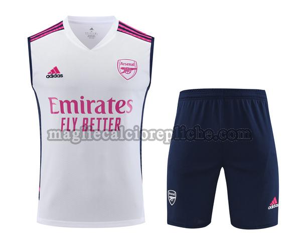 vest maglie calcio arsenal 2023 2024 completo bianco