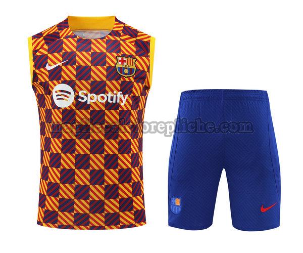 vest maglie calcio barcellona 2023 2024 completo giallo