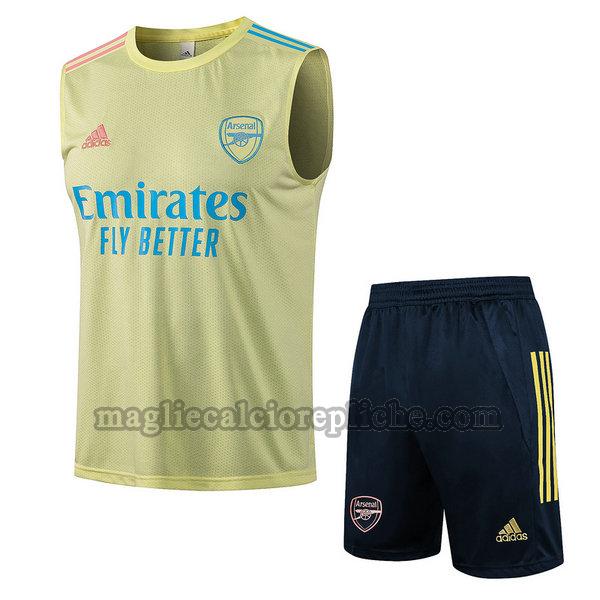 veste calcio arsenal 2021 2022 completo giallo