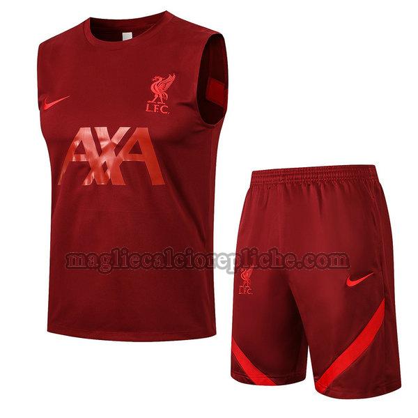 veste calcio liverpool 2021 2022 completo rosso