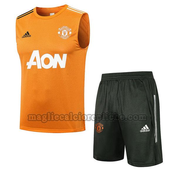 veste calcio manchester united 2021 2022 completo arancione