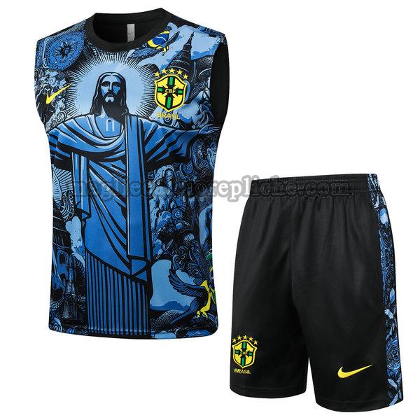 vests calcio brasile 2024 completo blu