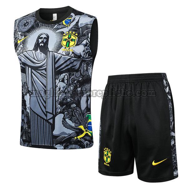 vests calcio brasile 2024 completo nero